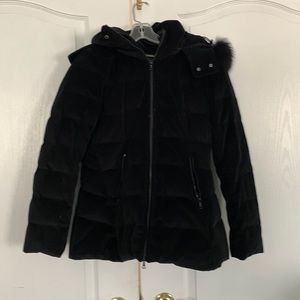 Trina Turk Puffer Coat with Fox Trim Hood